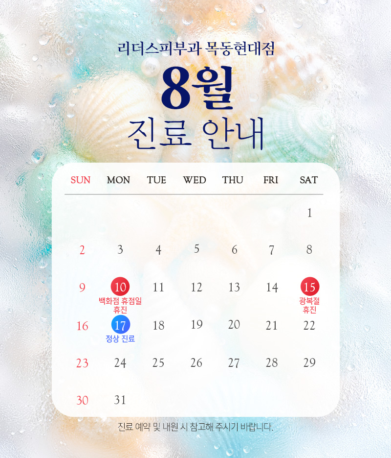 8월 진료안내