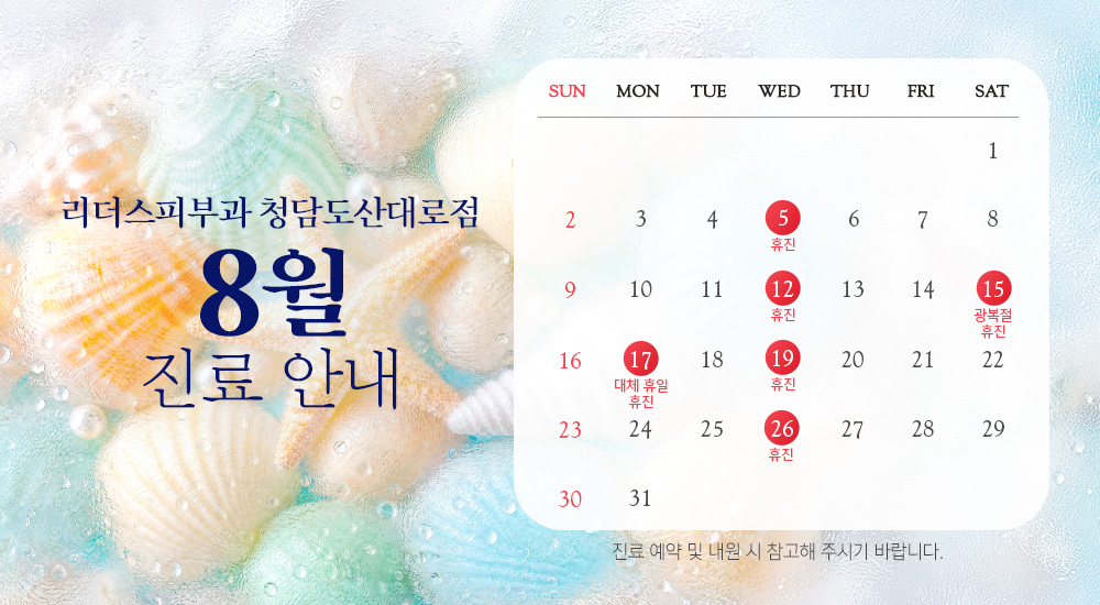 8월 진료안내